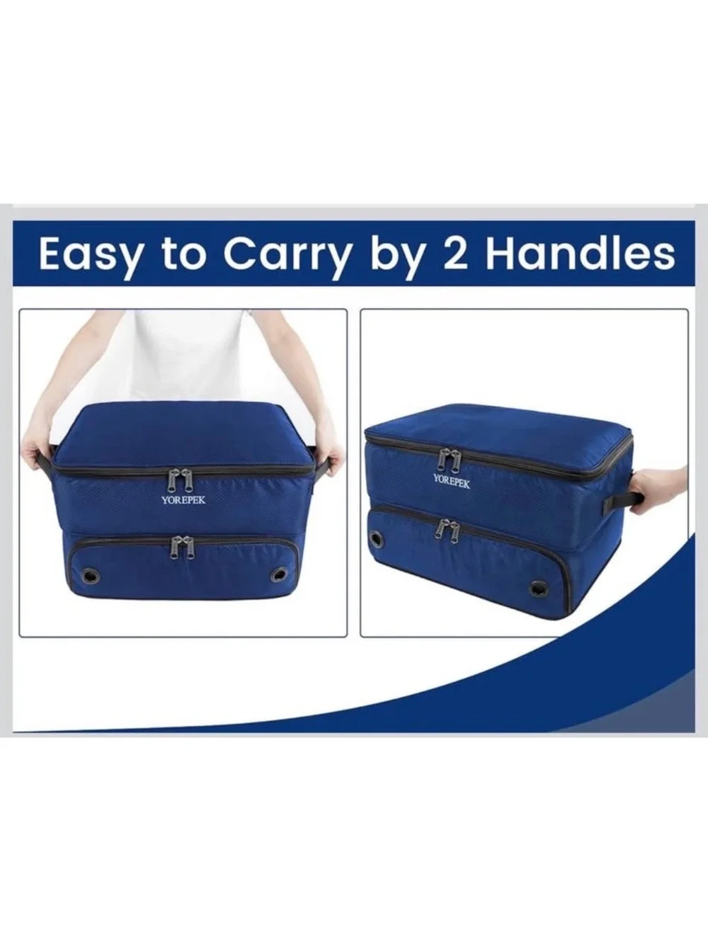 YOREPEK Large Travel Shoe and Accessory Organizer Bag with Adjustable Dividers